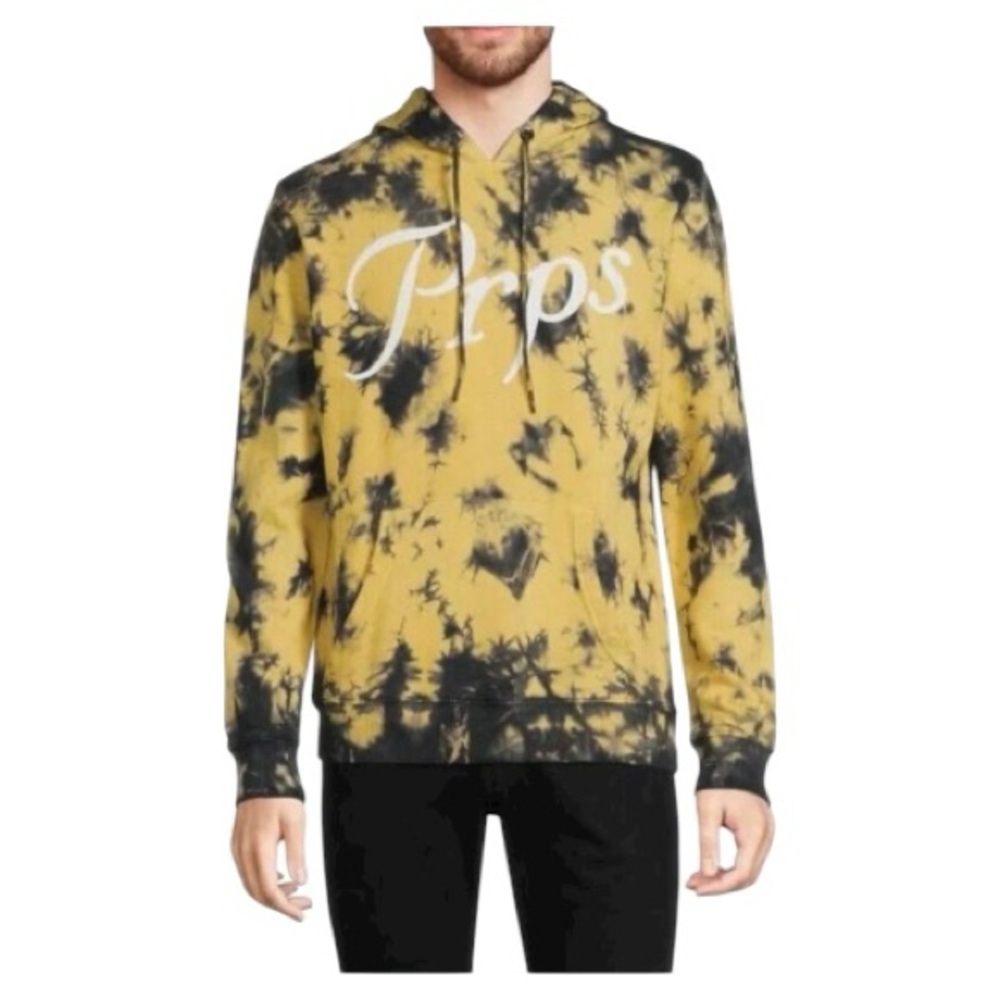 PRPS Yellow and Black Tie-Dye Hoodie